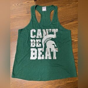 Victoria’s Secret PINK “CAN’T BE BEAT” Michigan State University Tank Top size M